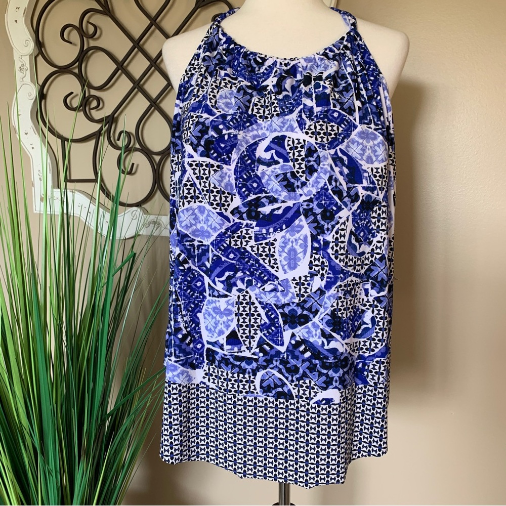 NWT TRIMSHAPER Size 18W Flowing Tankini Swimsuit Top